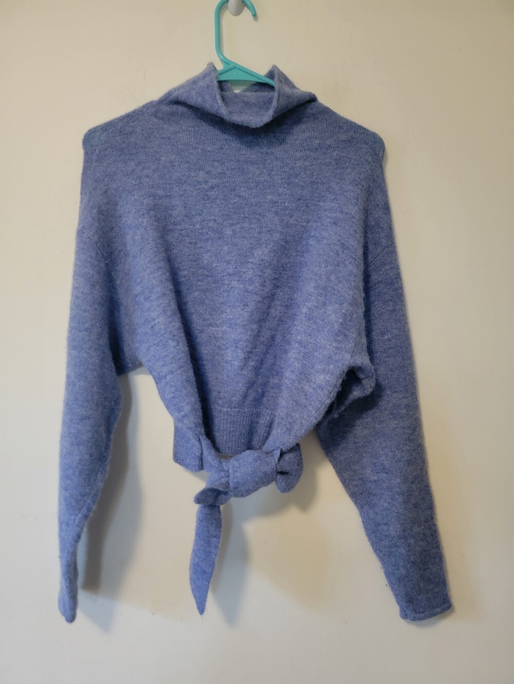 Wilfred Lavender Tie-Front Turtleneck Sweater